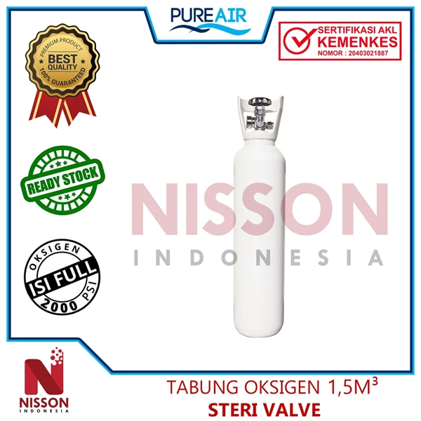 Tabung Gas Oksigen Pure Air 1M3 ISO-9809 